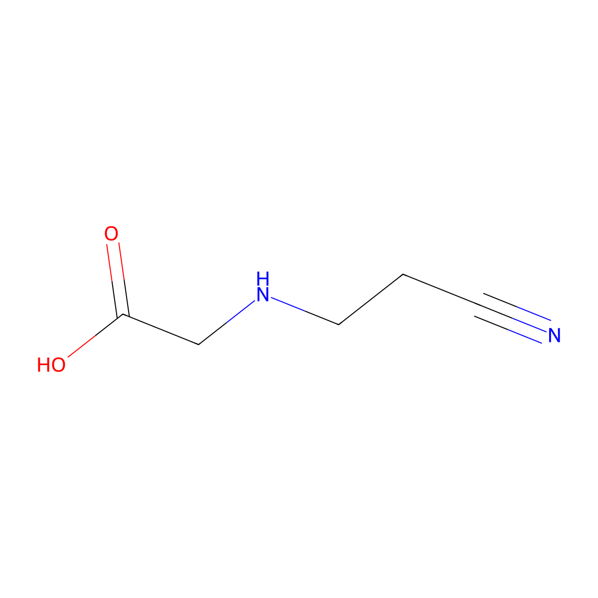 N-(2-cyanoethyl)glycine molecular structure, CAS 3088-42-4