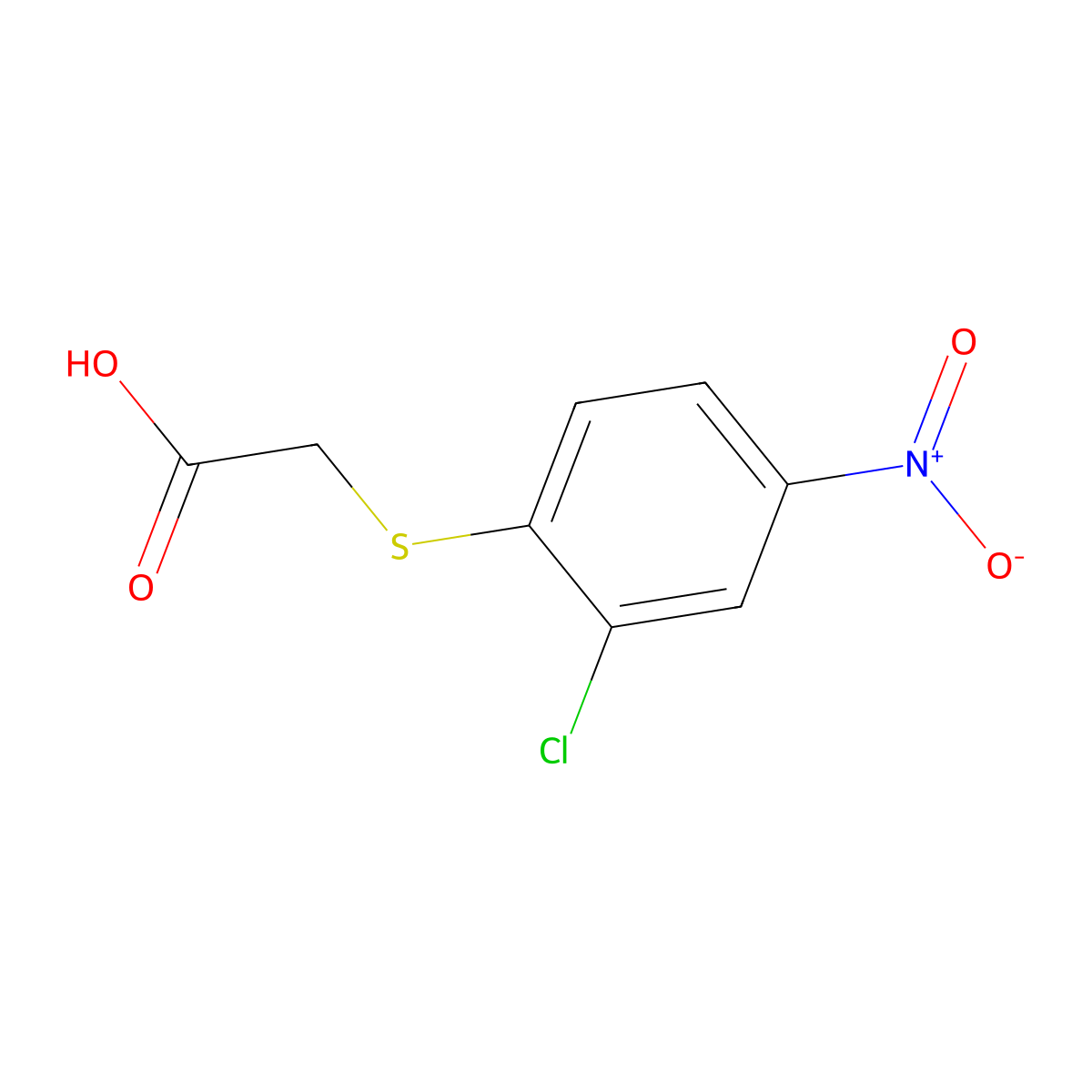 2-[(2-Chloro-4-nitrophenyl)sulfanyl]acetic acid molecular structure, CAS 30880-64-9