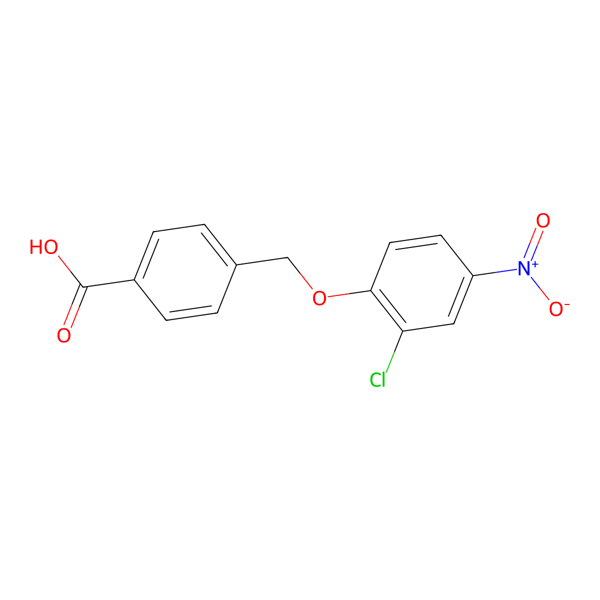4-[(2-Chloro-4-nitrophenoxy)methyl]benzoic acid molecular structure, CAS 30880-70-7