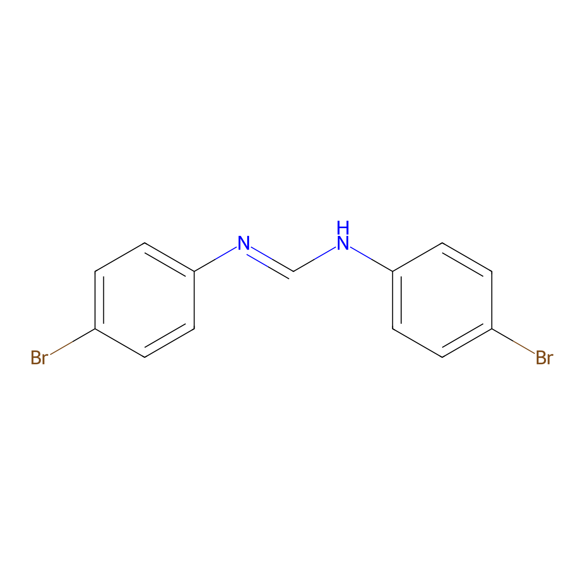 N,N'-Bis(4-bromophenyl)formamidine molecular structure, CAS 30881-03-9