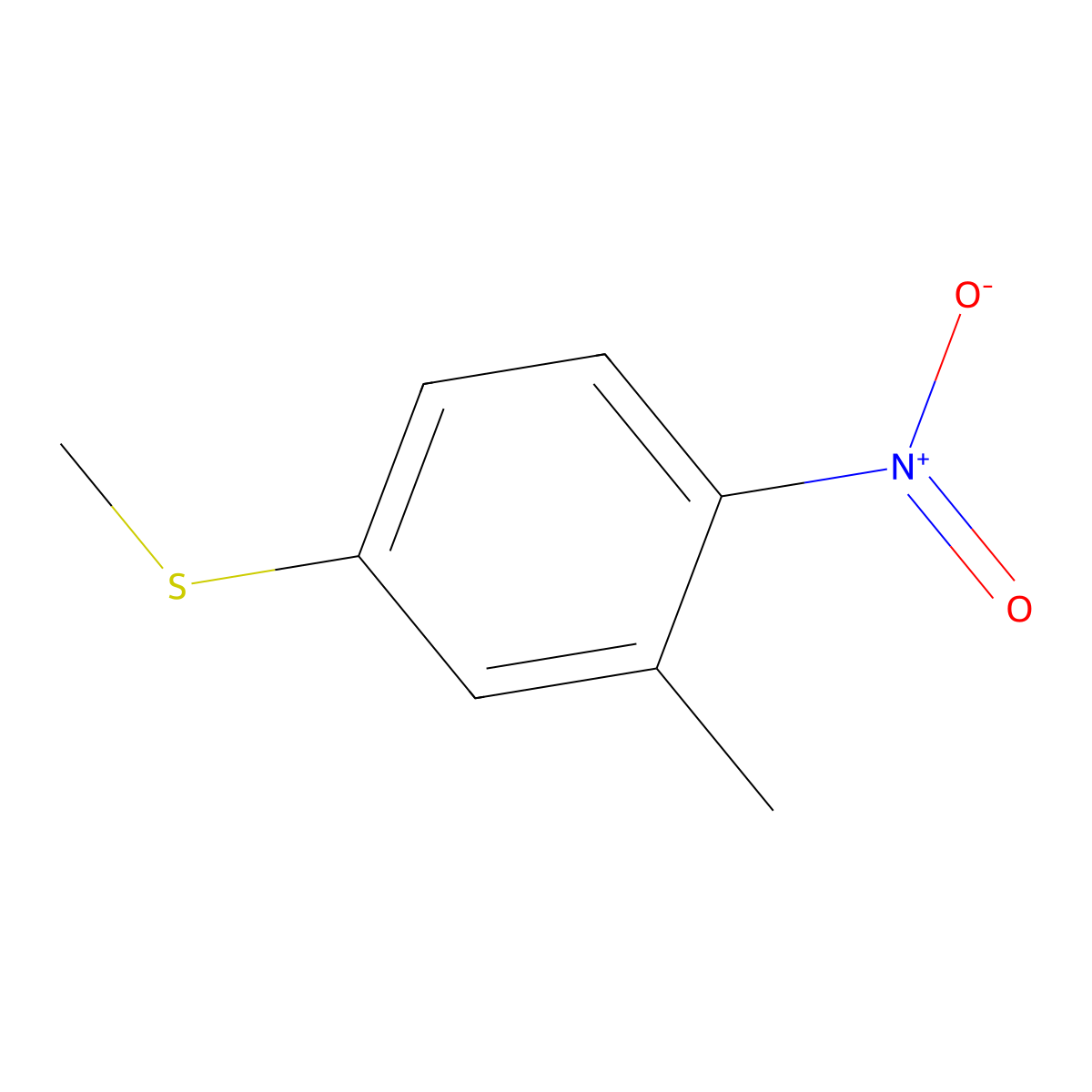 Methyl(3-methyl-4-nitrophenyl)sulfane molecular structure, CAS 308814-40-6