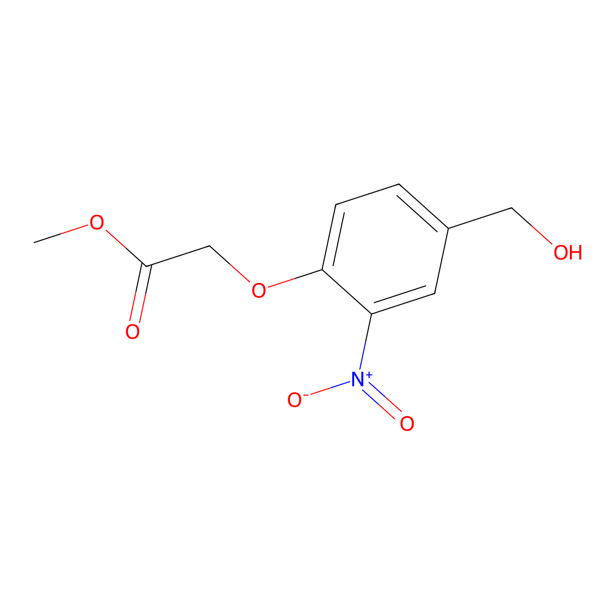 2-[4-(Hydroxymethyl)-2-nitrophenoxy]acetic Acid Methyl Ester molecular structure, CAS 308815-81-8