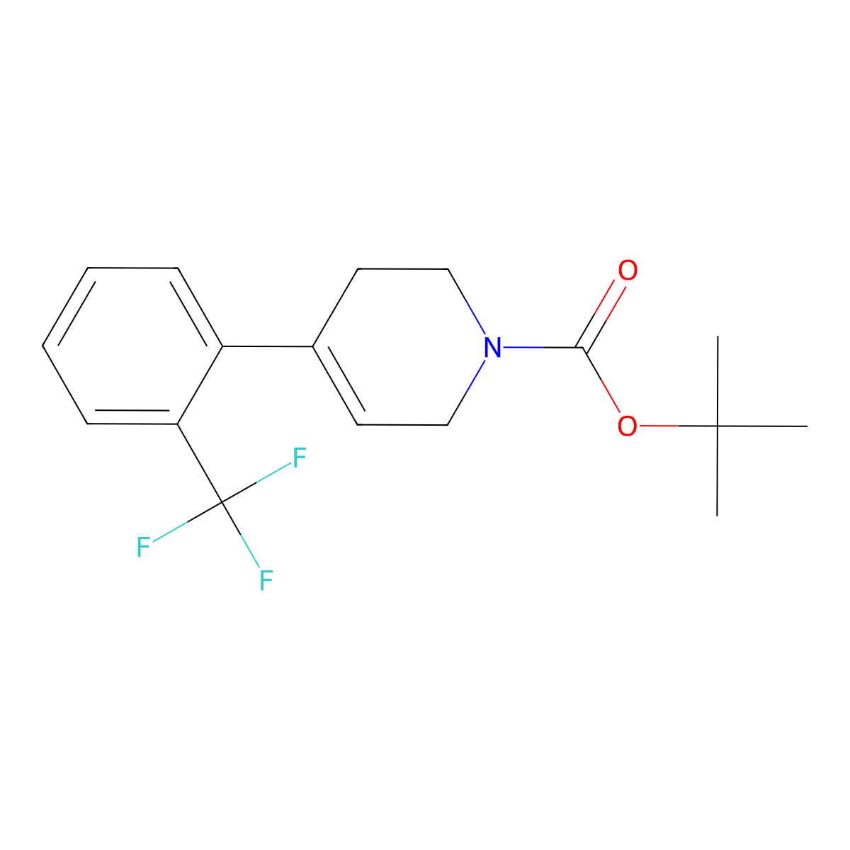 tert-Butyl4-[2-(trifluoromethyl)phenyl]-3,6-dihydropyridine-1(2H)-carboxylate molecular structure, CAS 308823-88-3
