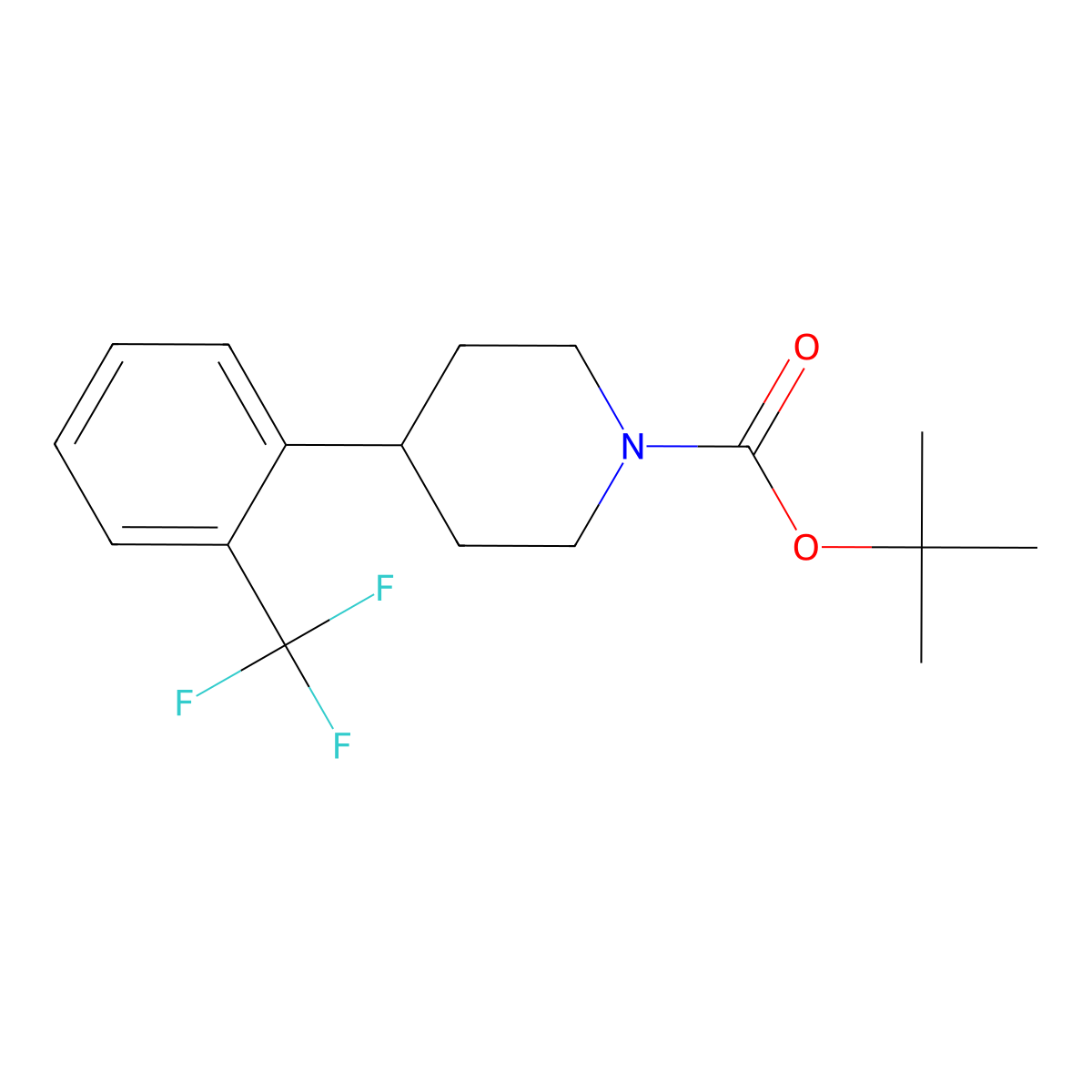 tert-Butyl 4-(2-(trifluoromethyl)phenyl)piperidine-1-carboxylate molecular structure, CAS 308829-83-6