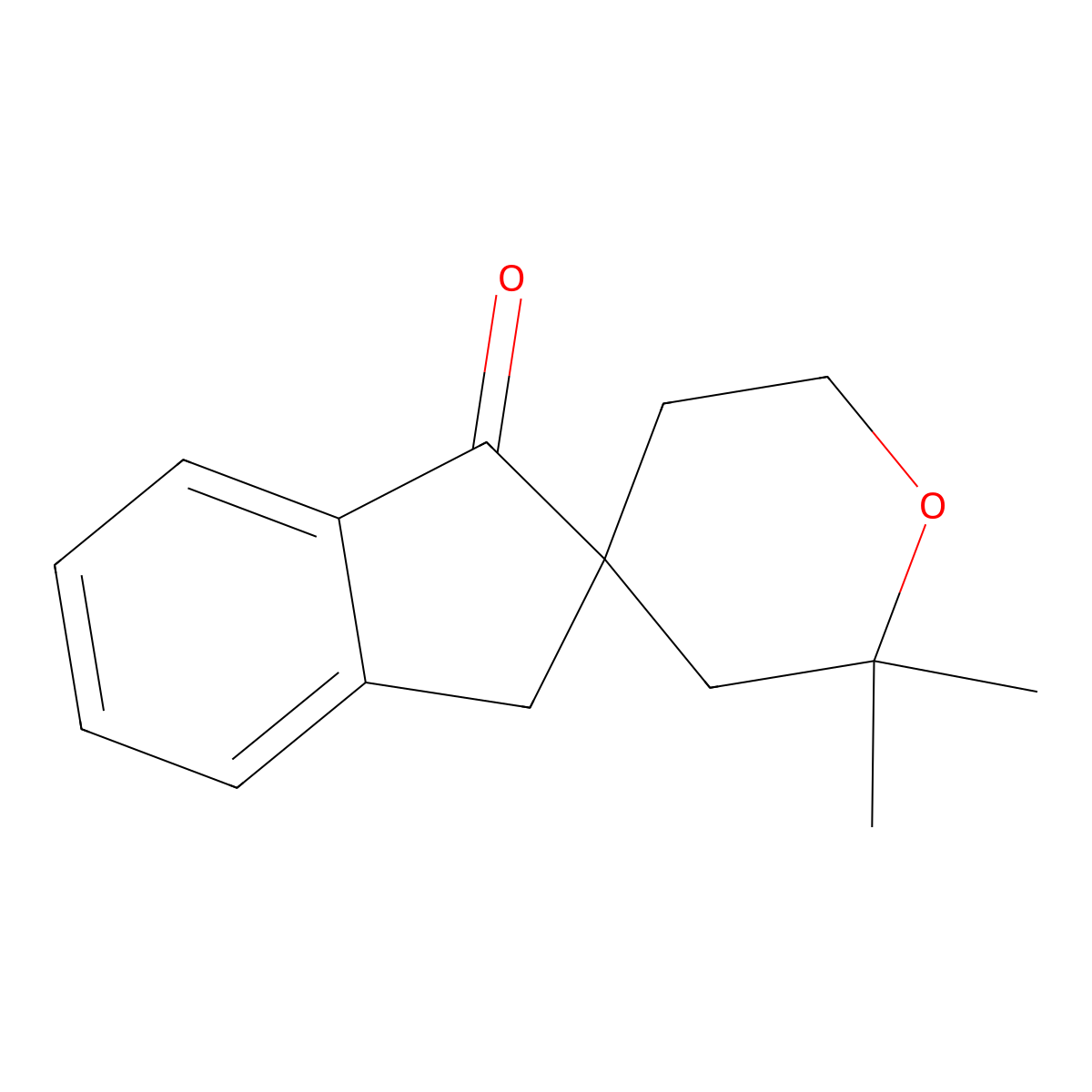 2',2'-dimethylspiro[3H-indene-2,4'-oxane]-1-one molecular structure, CAS 308836-80-8