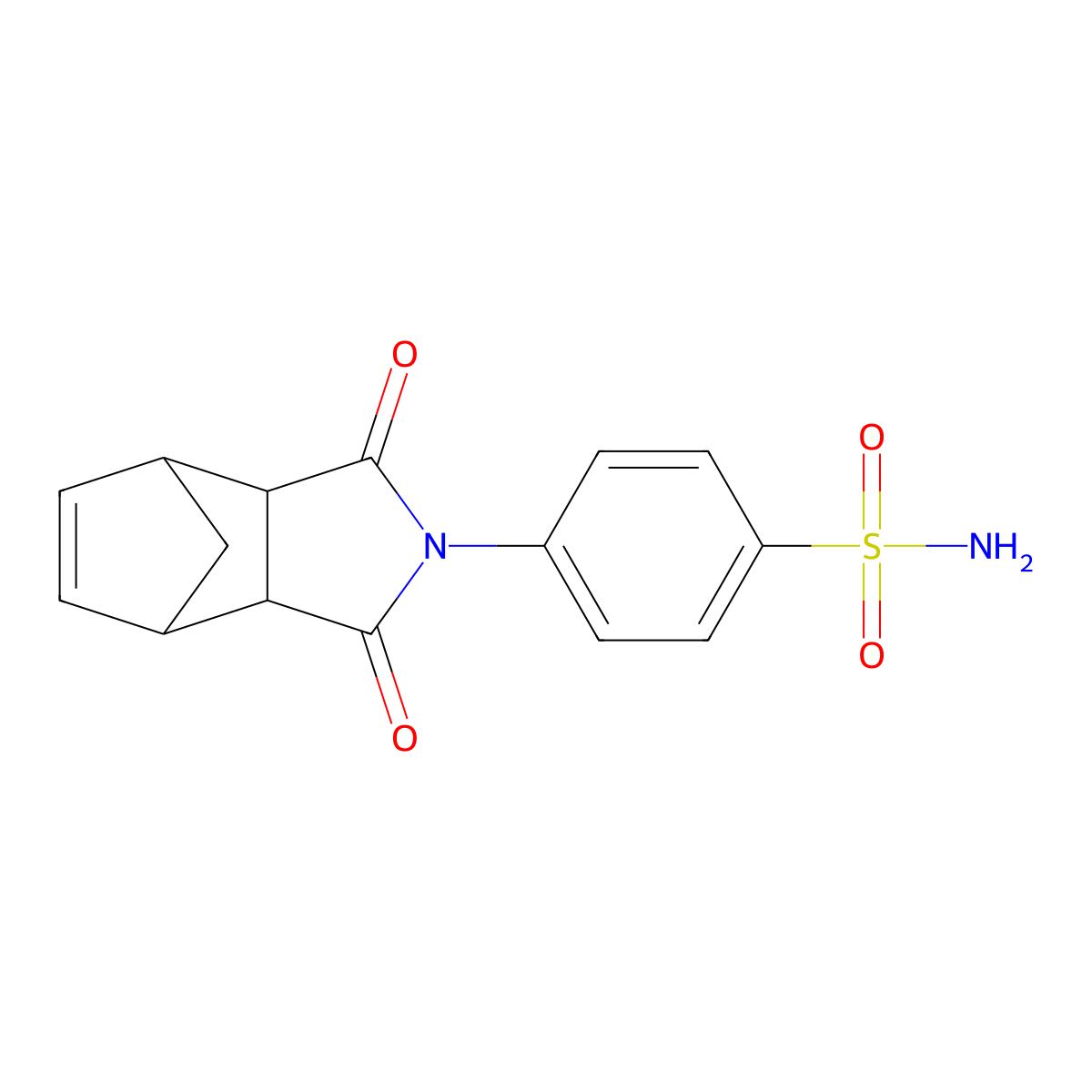 4-(1,3-dioxo-1,3,3a,4,7,7a-hexahydro-2H-4,7-methanoisoindol-2-yl)benzenesulfonamide molecular structure, CAS 308841-90-9
