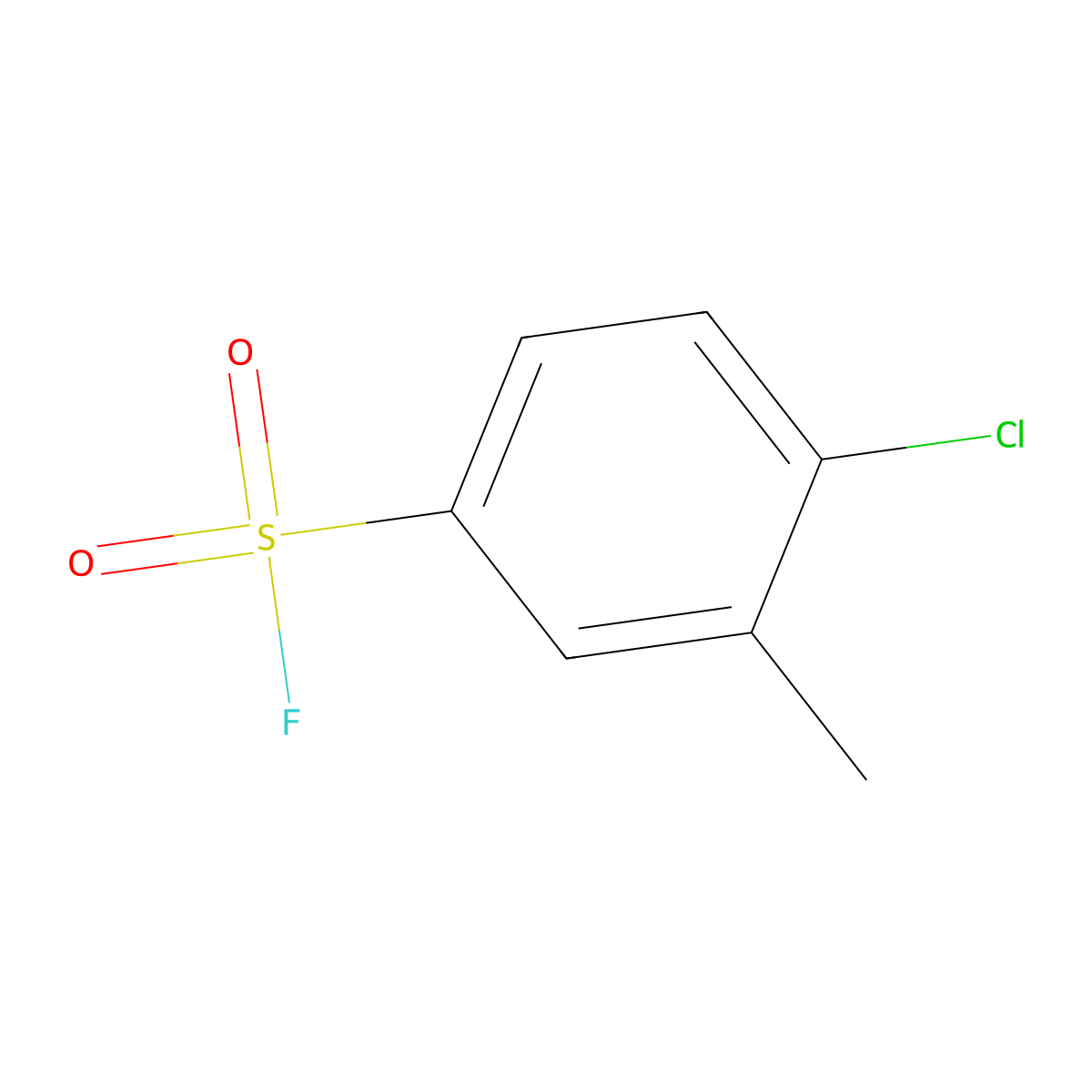 4-Chloro-3-methylbenzene-1-sulfonyl fluoride molecular structure, CAS 30885-54-2