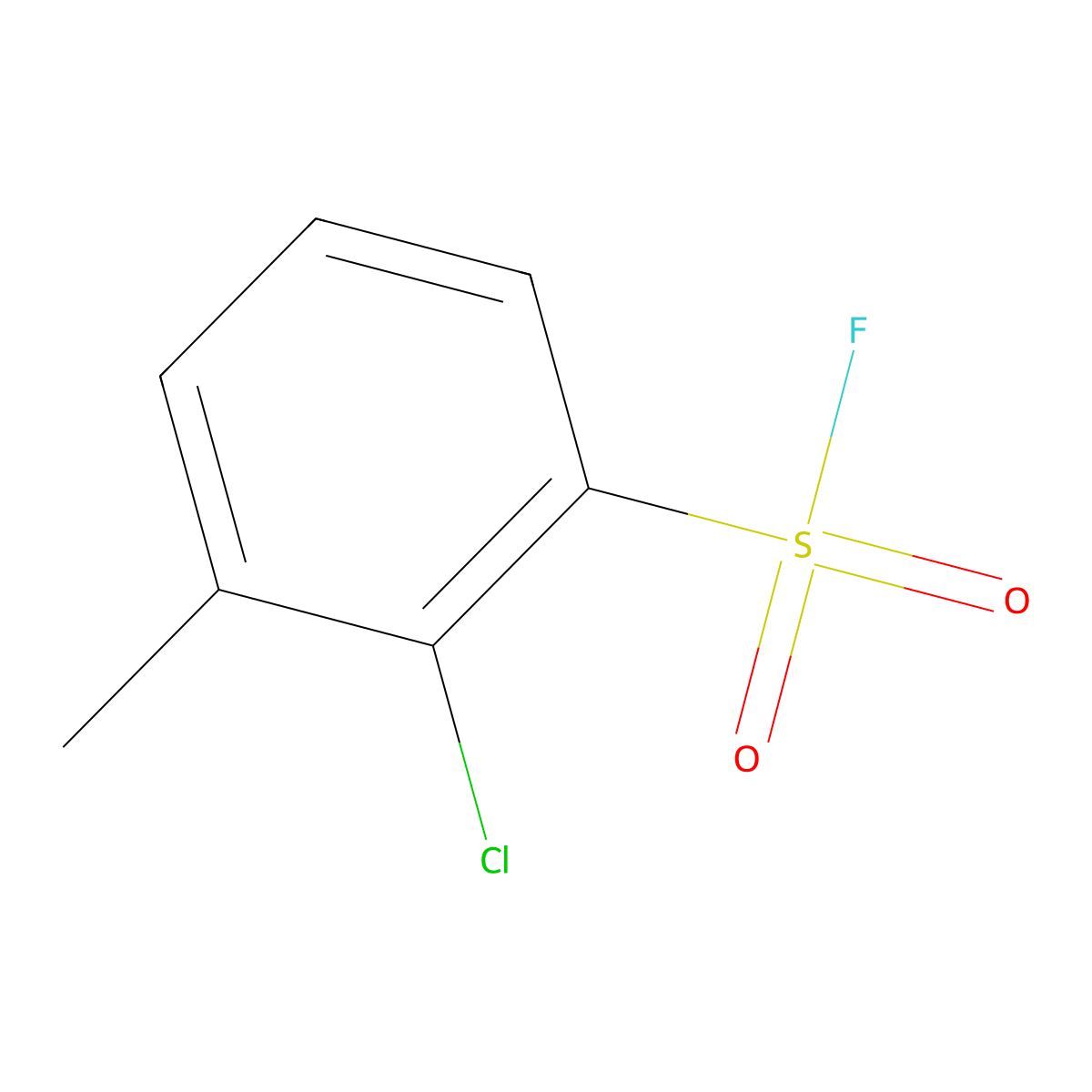 2-Chloro-3-methylbenzene-1-sulfonyl fluoride molecular structure, CAS 30885-55-3