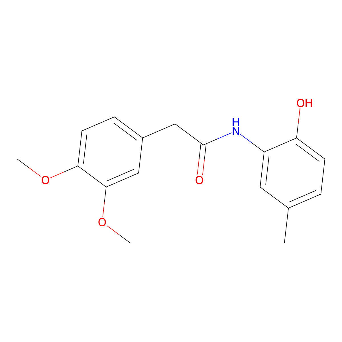 2-(3,4-dimethoxyphenyl)-N-(2-hydroxy-5-methylphenyl)acetamide molecular structure, CAS 308851-63-0