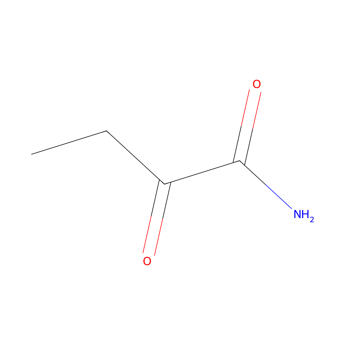 2-Oxobutanamide molecular structure, CAS 30887-80-0