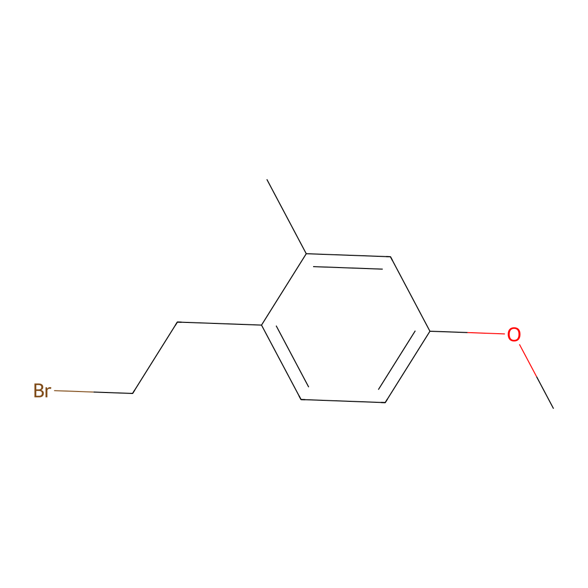 1-(2-Bromoethyl)-4-methoxy-2-methylbenzene molecular structure, CAS 30888-96-1