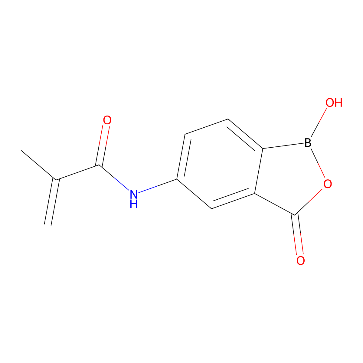 N-(1-Hydroxy-3-oxo-1,3-dihydrobenzo[c][1,2]oxaborol-5-yl)methacrylamide molecular structure, CAS 3088942-14-4