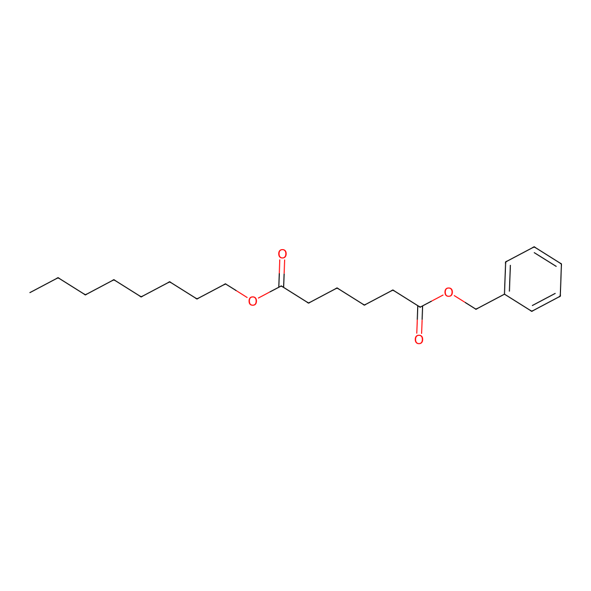 1-Octyl 6-(phenylmethyl) hexanedioate molecular structure, CAS 3089-55-2