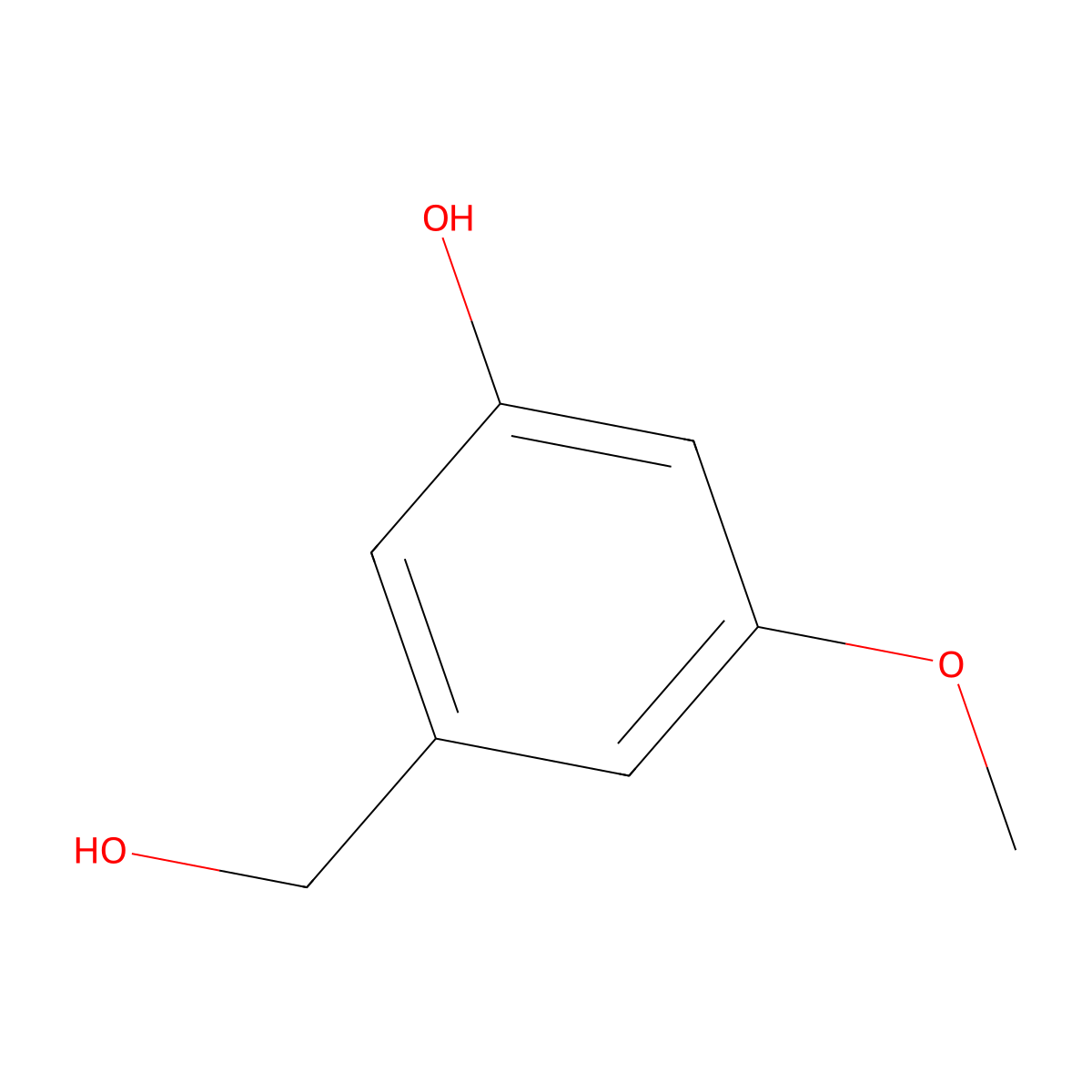 3-(Hydroxymethyl)-5-methoxyphenol molecular structure, CAS 30891-29-3