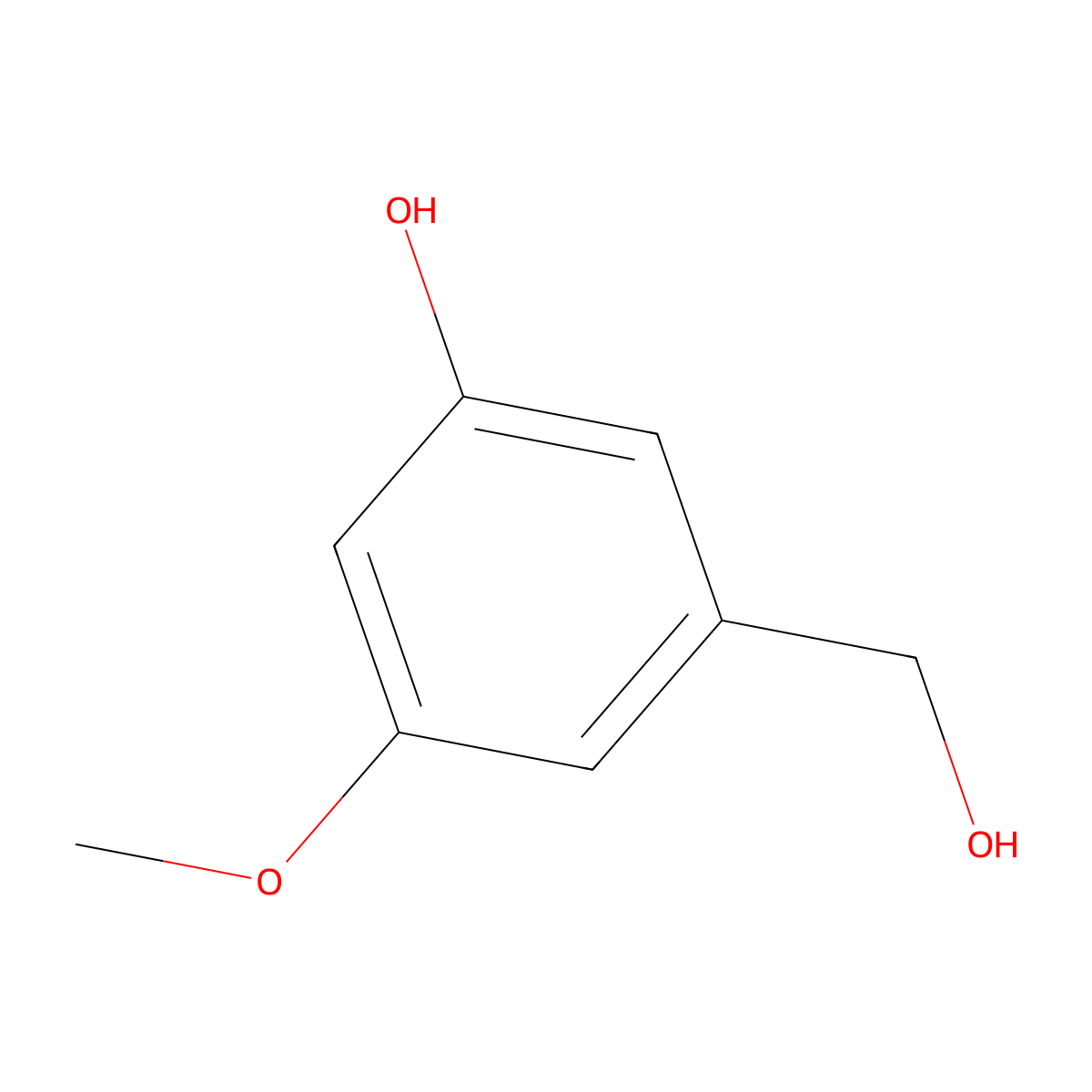 3-(Hydroxymethyl)-5-methoxyphenol molecular structure, CAS 30891-29-3