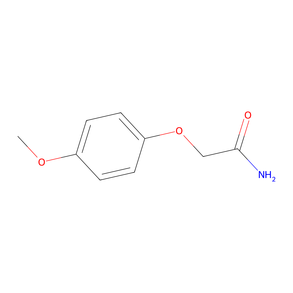 2-(4-Methoxyphenoxy)acetamide molecular structure, CAS 30893-64-2
