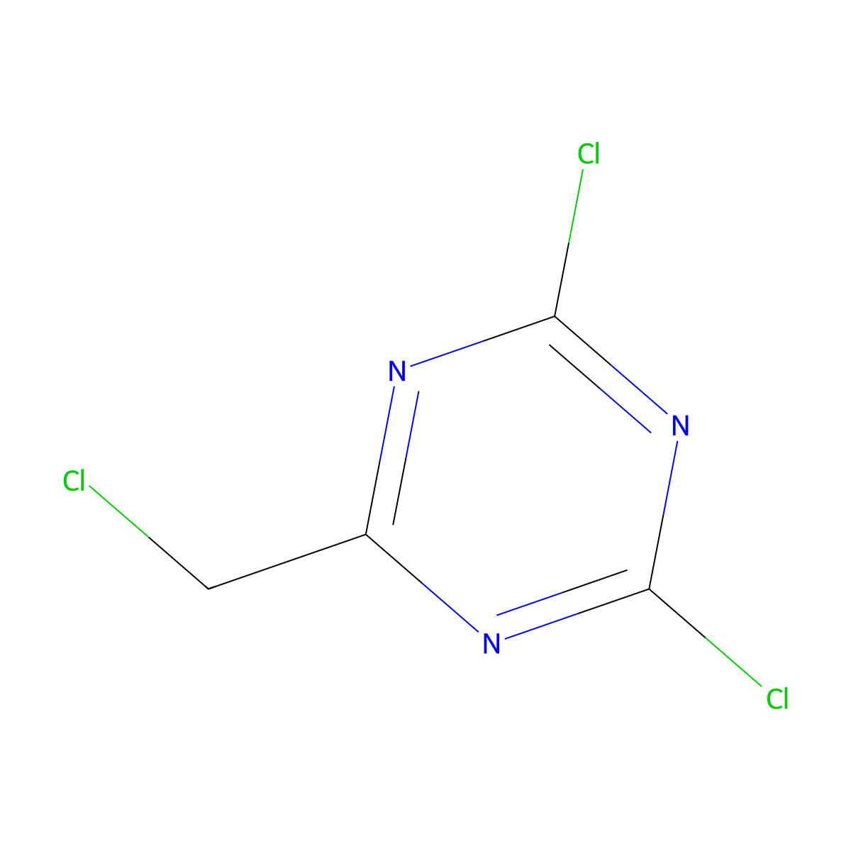 2,4-Dichloro-6-(chloromethyl)-1,3,5-triazine molecular structure, CAS 30894-64-5