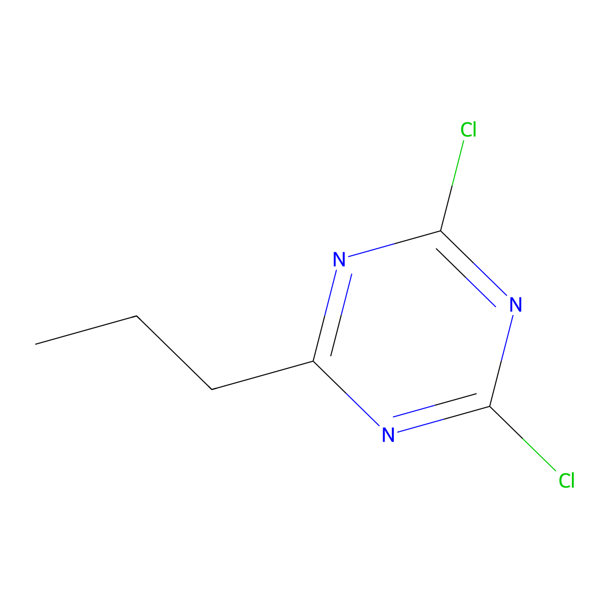 2,4-Dichloro-6-propyl-1,3,5-triazine molecular structure, CAS 30894-73-6