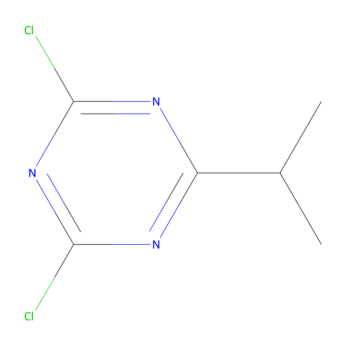 2,4-Dichloro-6-(propan-2-yl)-1,3,5-triazine molecular structure, CAS 30894-74-7