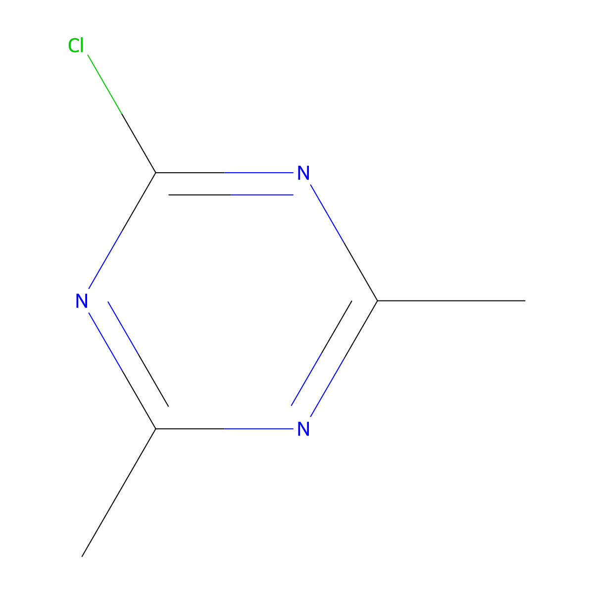 2-Chloro-4,6-dimethyl-1,3,5-triazine molecular structure, CAS 30894-84-9