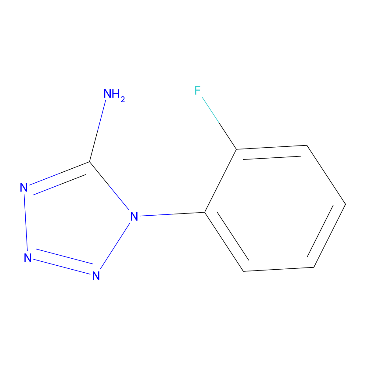 1-(2-fluorophenyl)-1H-1,2,3,4-tetrazol-5-amine molecular structure, CAS 30895-15-9