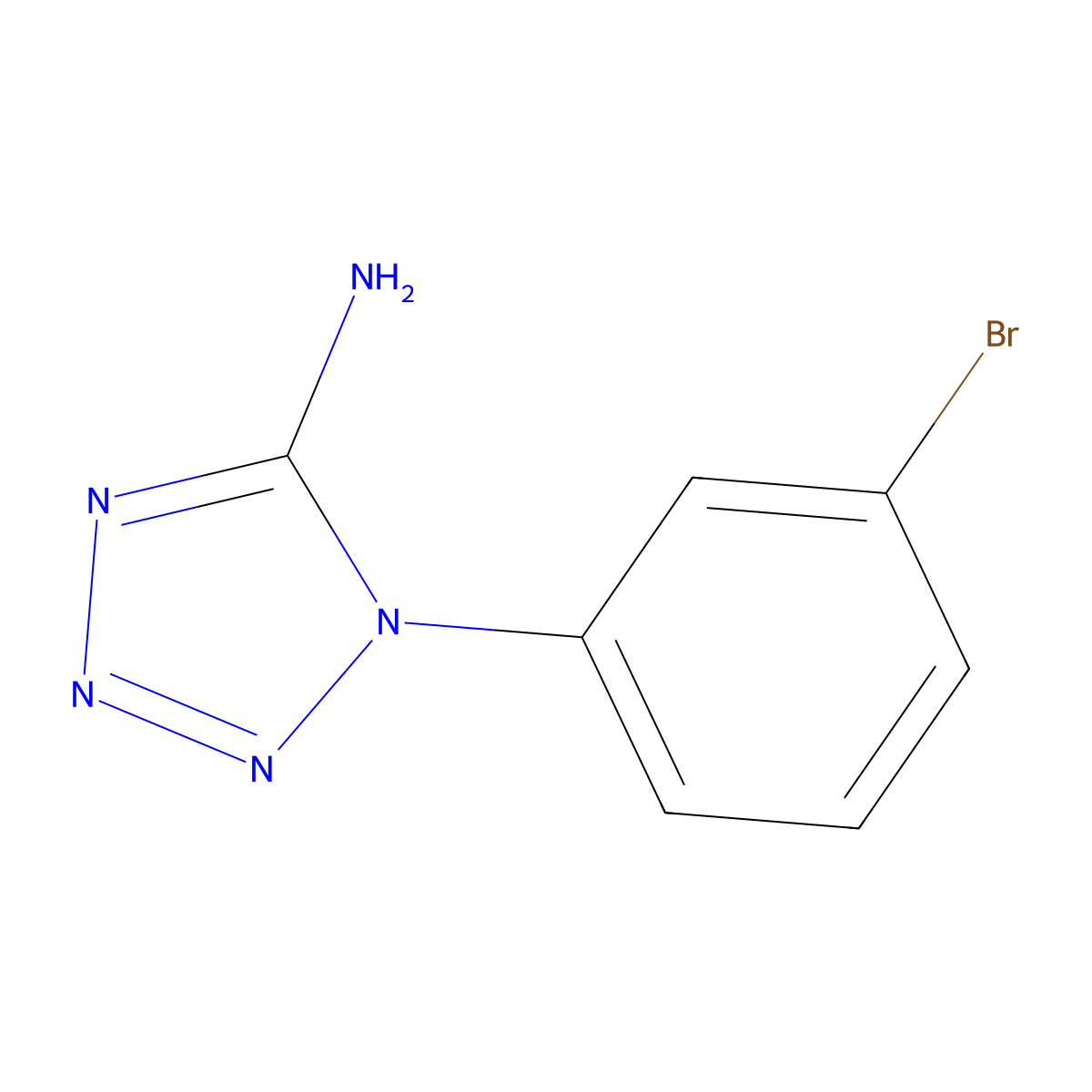 1-(3-Bromophenyl)-1h-1,2,3,4-tetrazol-5-amine molecular structure, CAS 30895-16-0