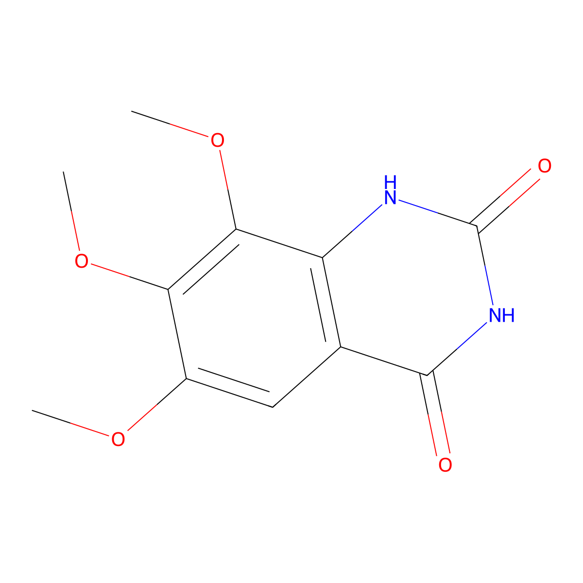 6,7,8-trimethoxyquinazoline-2,4(1H,3H)-dione molecular structure, CAS 30896-98-1