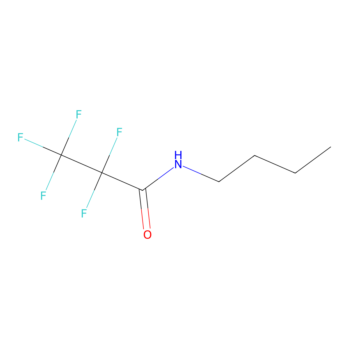 n-Butyl-2,2,3,3,3-pentafluoropropanamide molecular structure, CAS 309-24-0