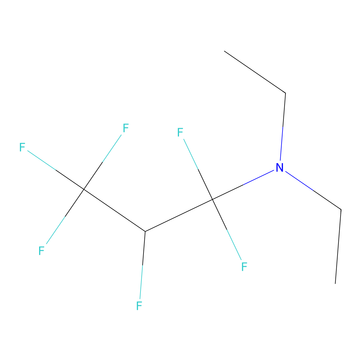 N,N-Diethyl-1,1,2,3,3,3-hexafluoropropylamine molecular structure, CAS 309-88-6