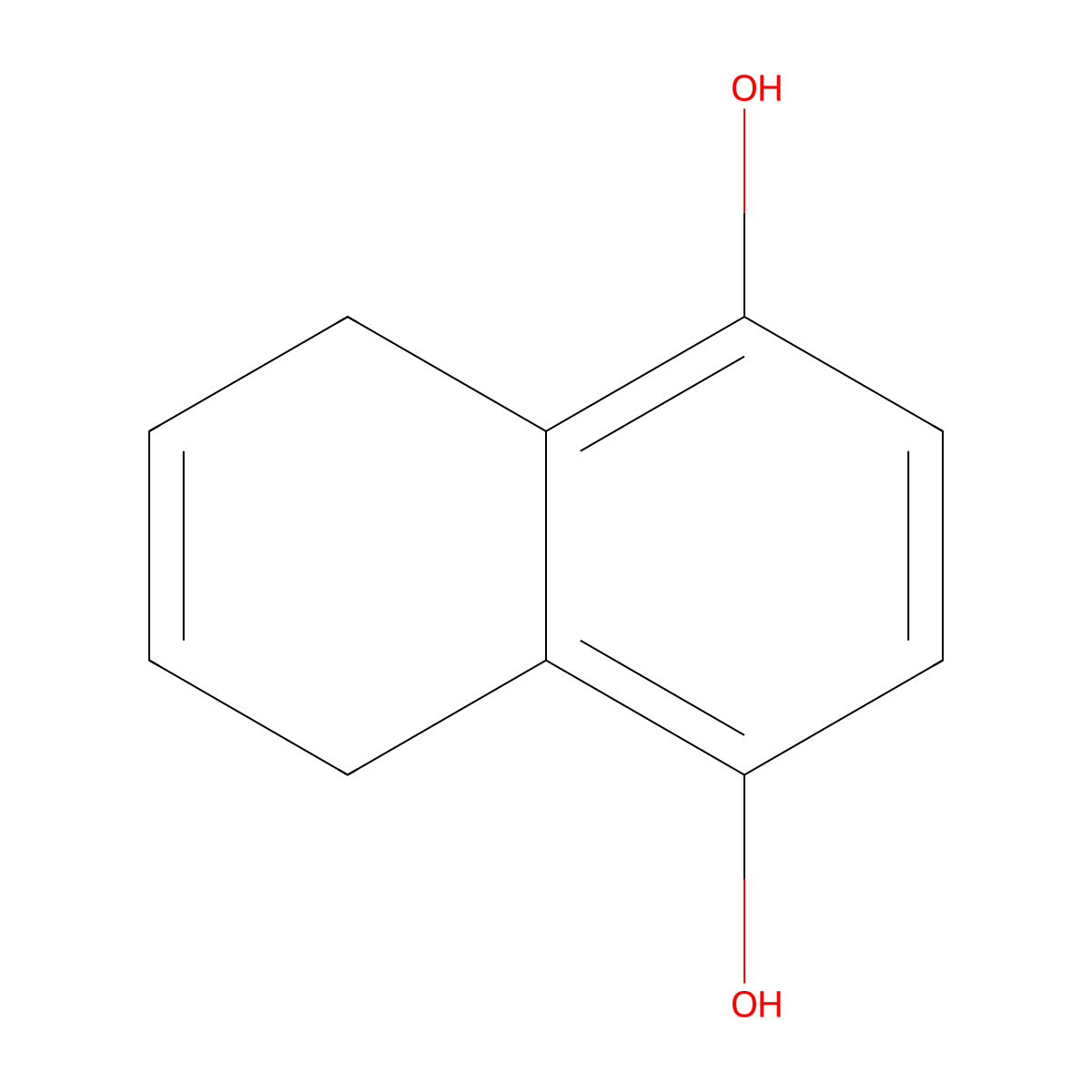 5,8-Dihydro-1,4-naphthalenediol molecular structure, CAS 3090-45-7