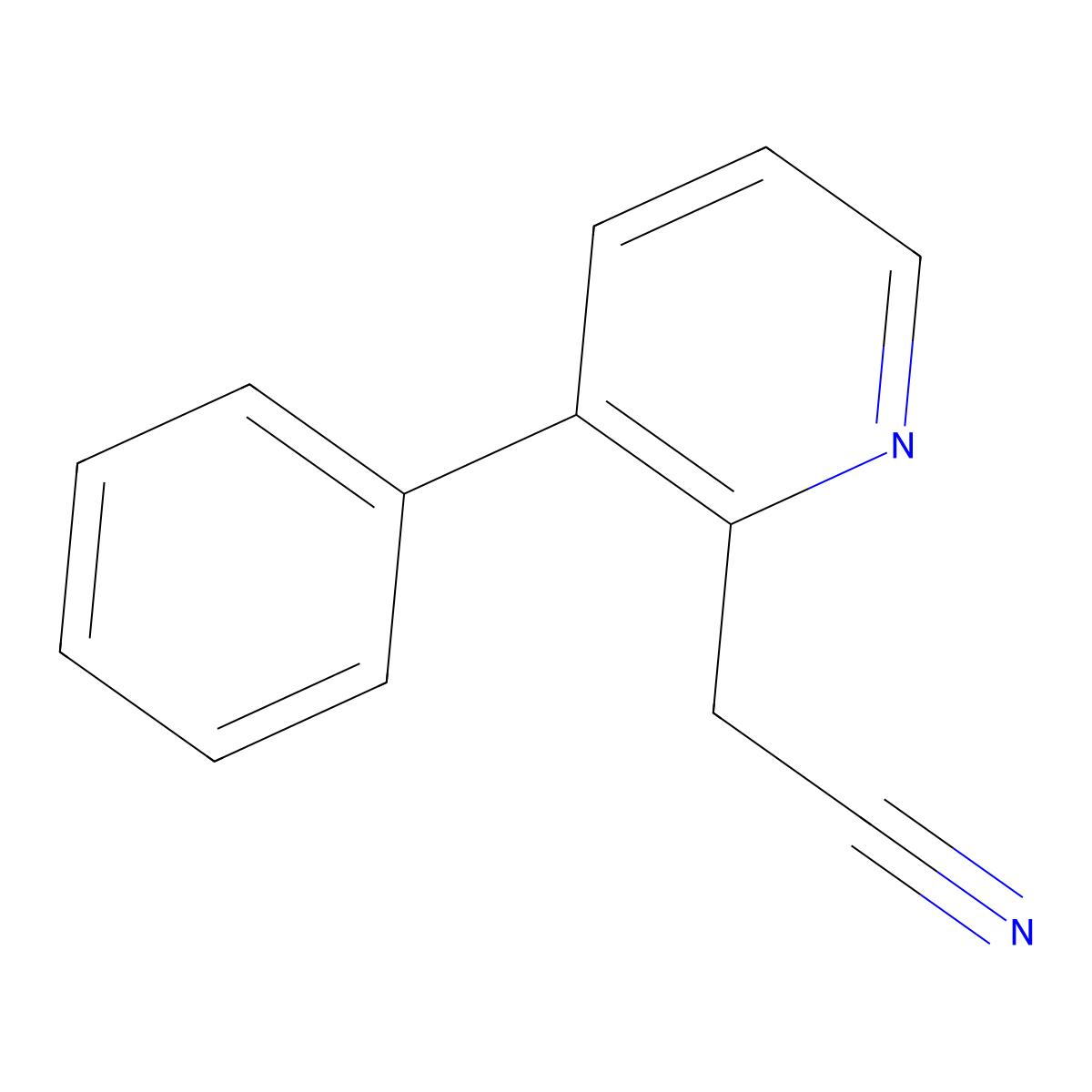 2-(3-Phenylpyridin-2-yl)acetonitrile molecular structure, CAS 30901-64-5