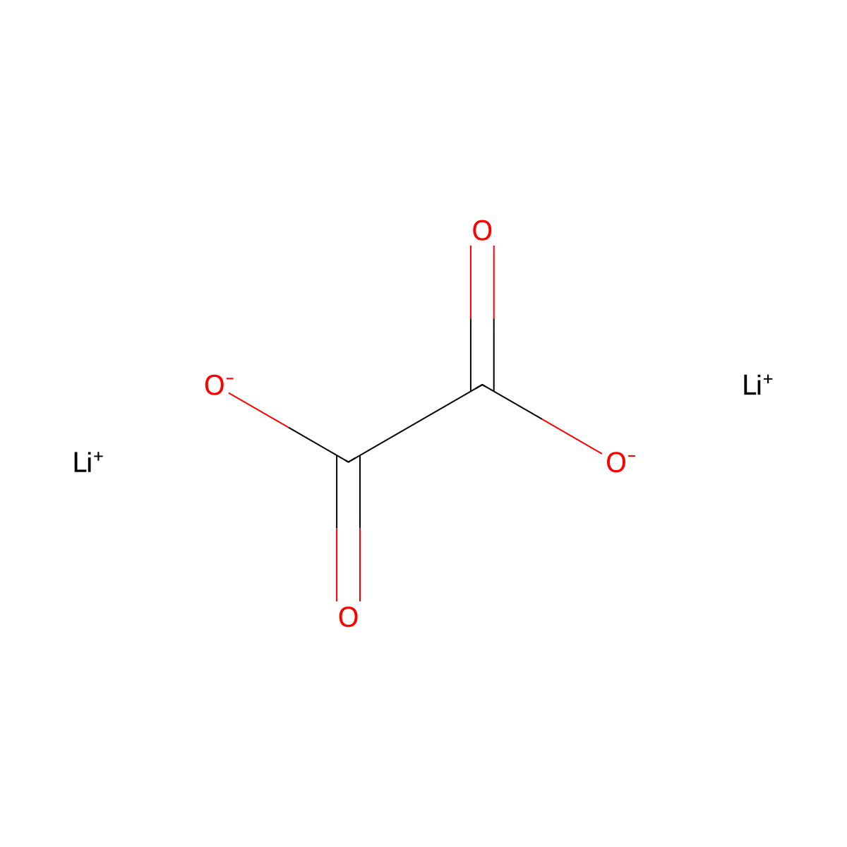 Lithium oxalate molecular structure, CAS 30903-87-8