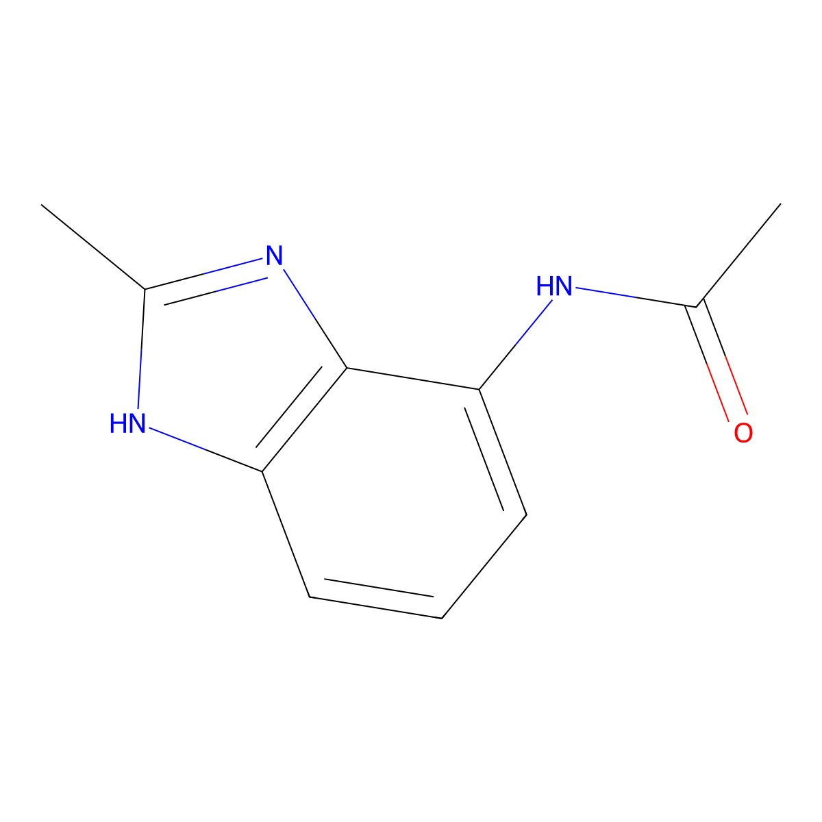 N-(2-methyl-1H-benzo[d]imidazol-4-yl)acetamide molecular structure, CAS 30905-08-9