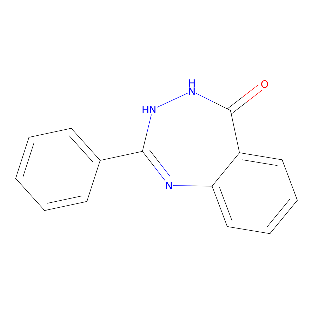 2-Phenyl-3,4-dihydro-5H-1,3,4-benzotriazepin-5-one molecular structure, CAS 30909-95-6