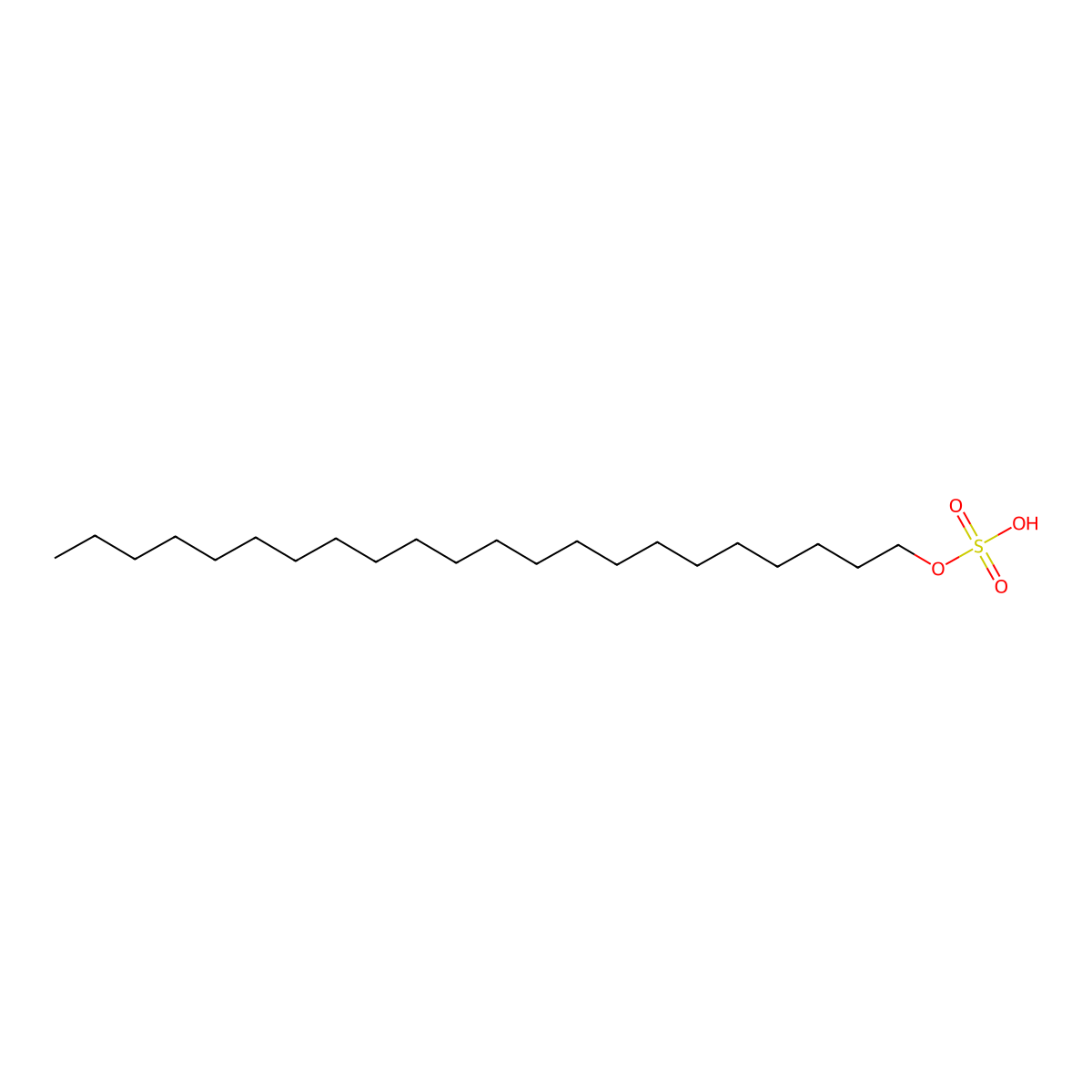 Docosyl hydrogen sulfate molecular structure, CAS 30913-03-2