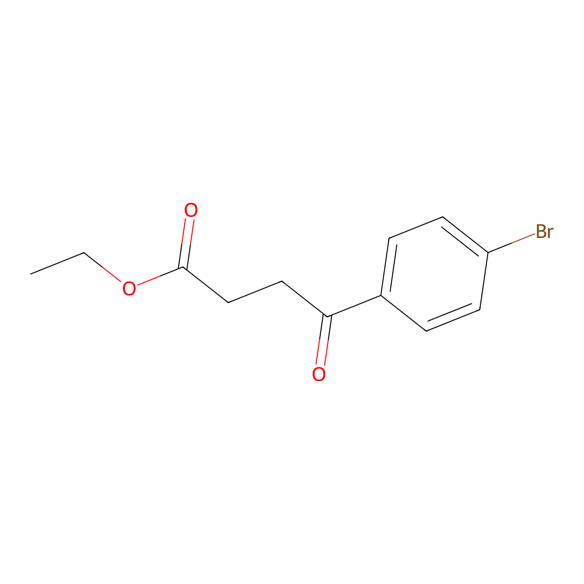Ethyl 4-(4-bromophenyl)-4-oxobutanoate molecular structure, CAS 30913-87-2