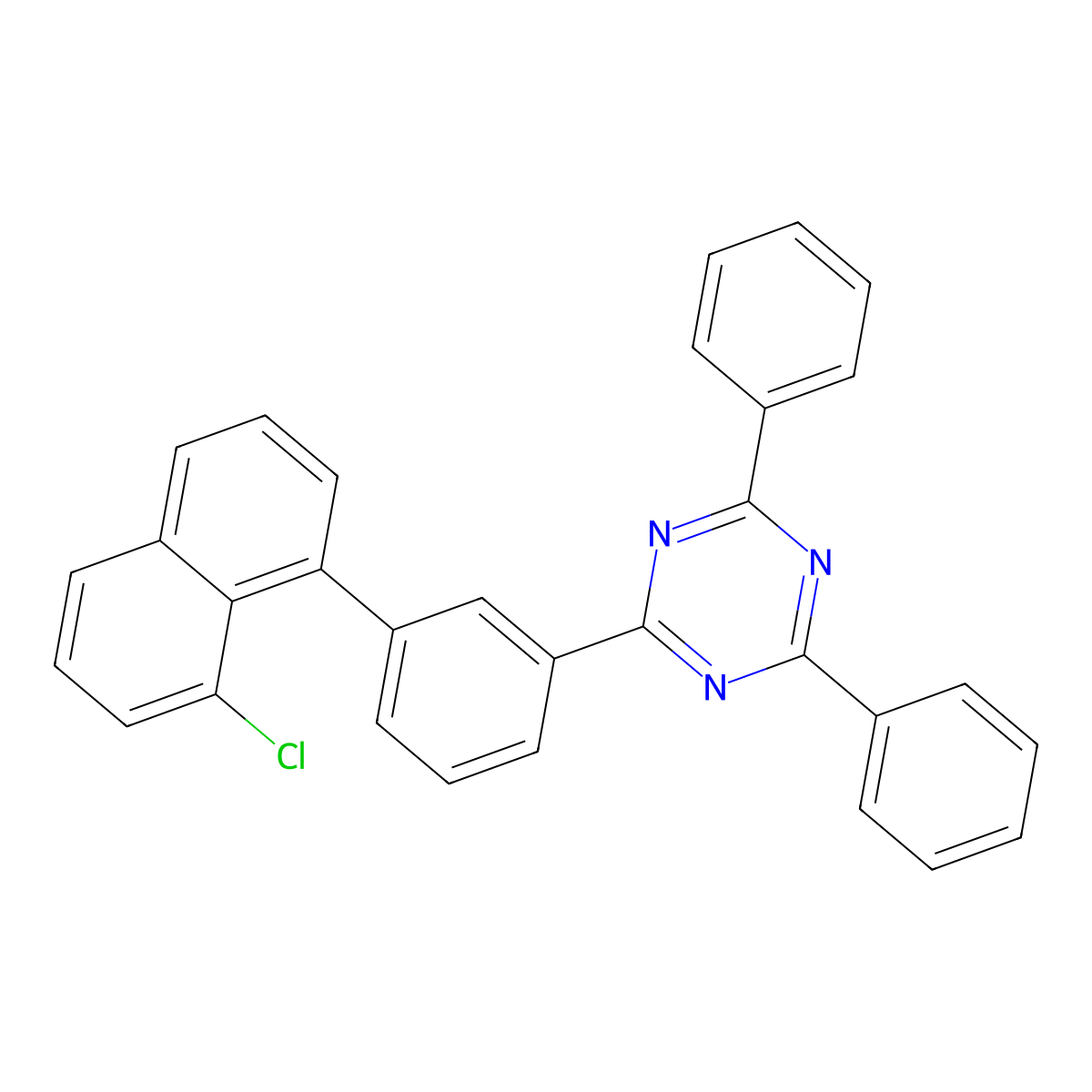 2-(3-(8-Chloronaphthalen-1-yl)phenyl)-4,6-diphenyl-1,3,5-triazine molecular structure, CAS 3091378-79-6