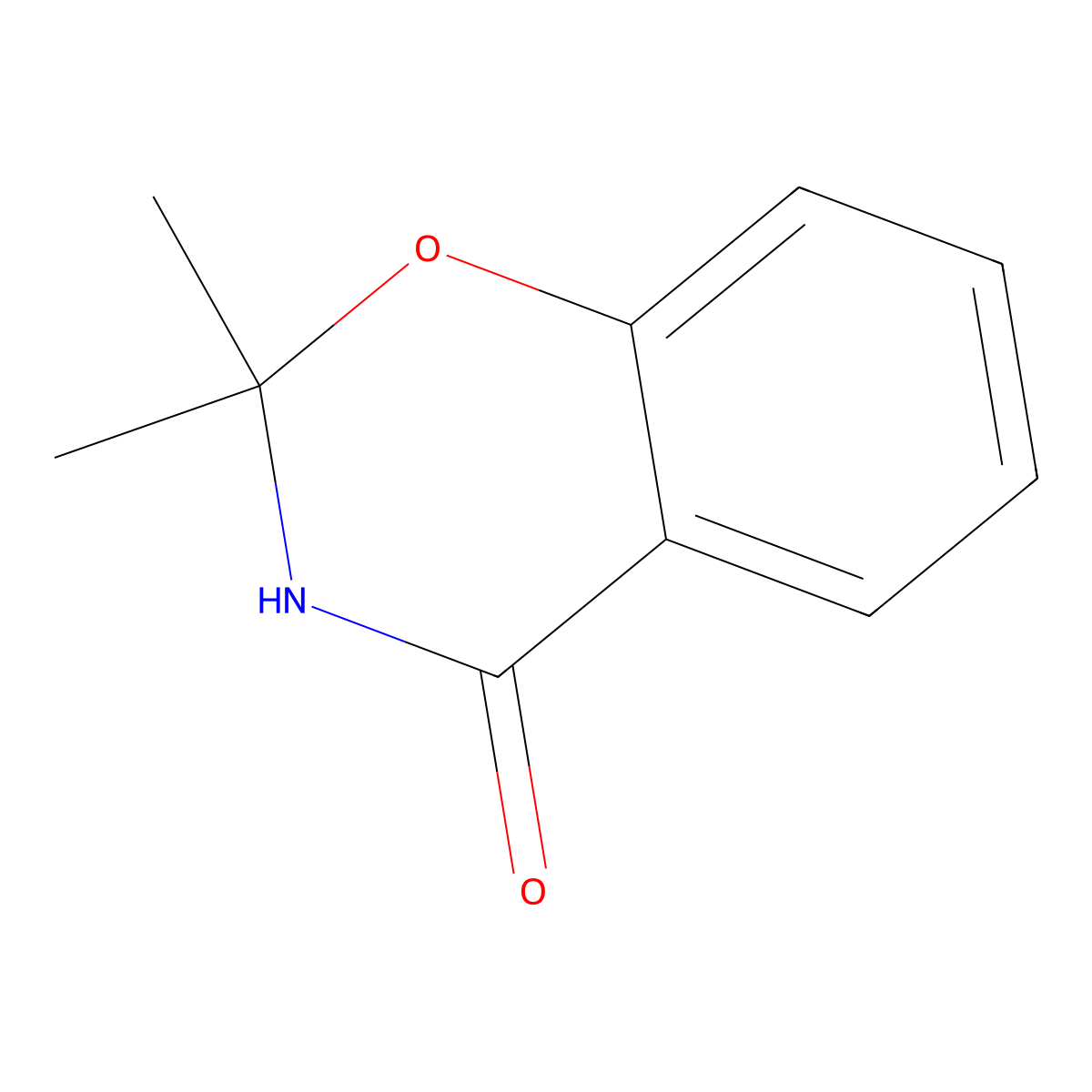 2,2-dimethyl-3,4-dihydro-2H-1,3-benzoxazin-4-one molecular structure, CAS 30914-88-6