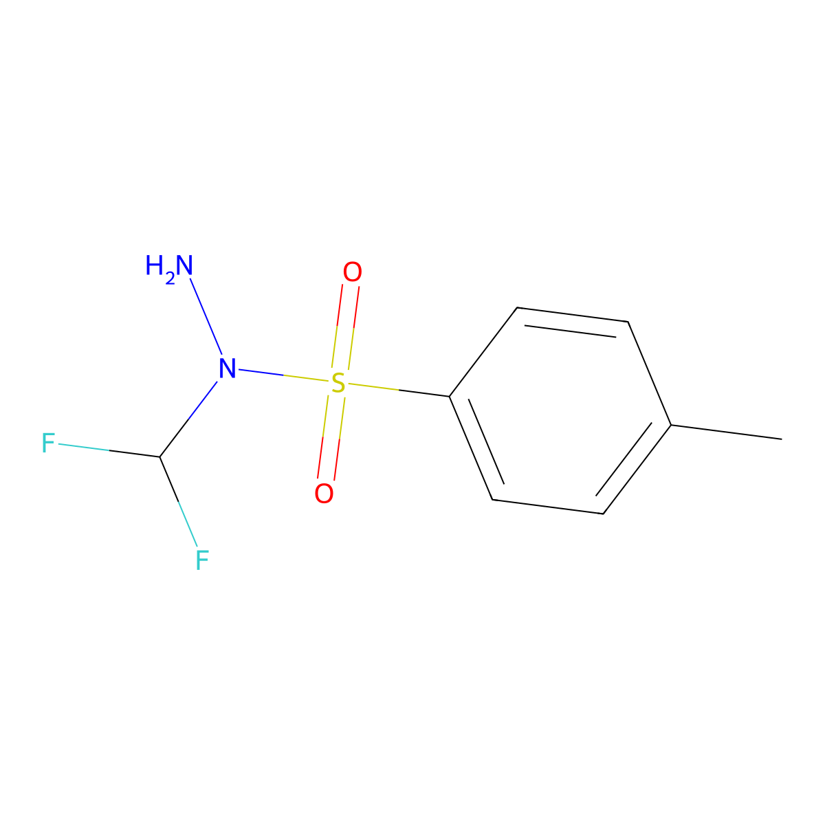 N-(Difluoromethyl)-4-methylbenzenesulfonohydrazide molecular structure, CAS 3091872-45-3