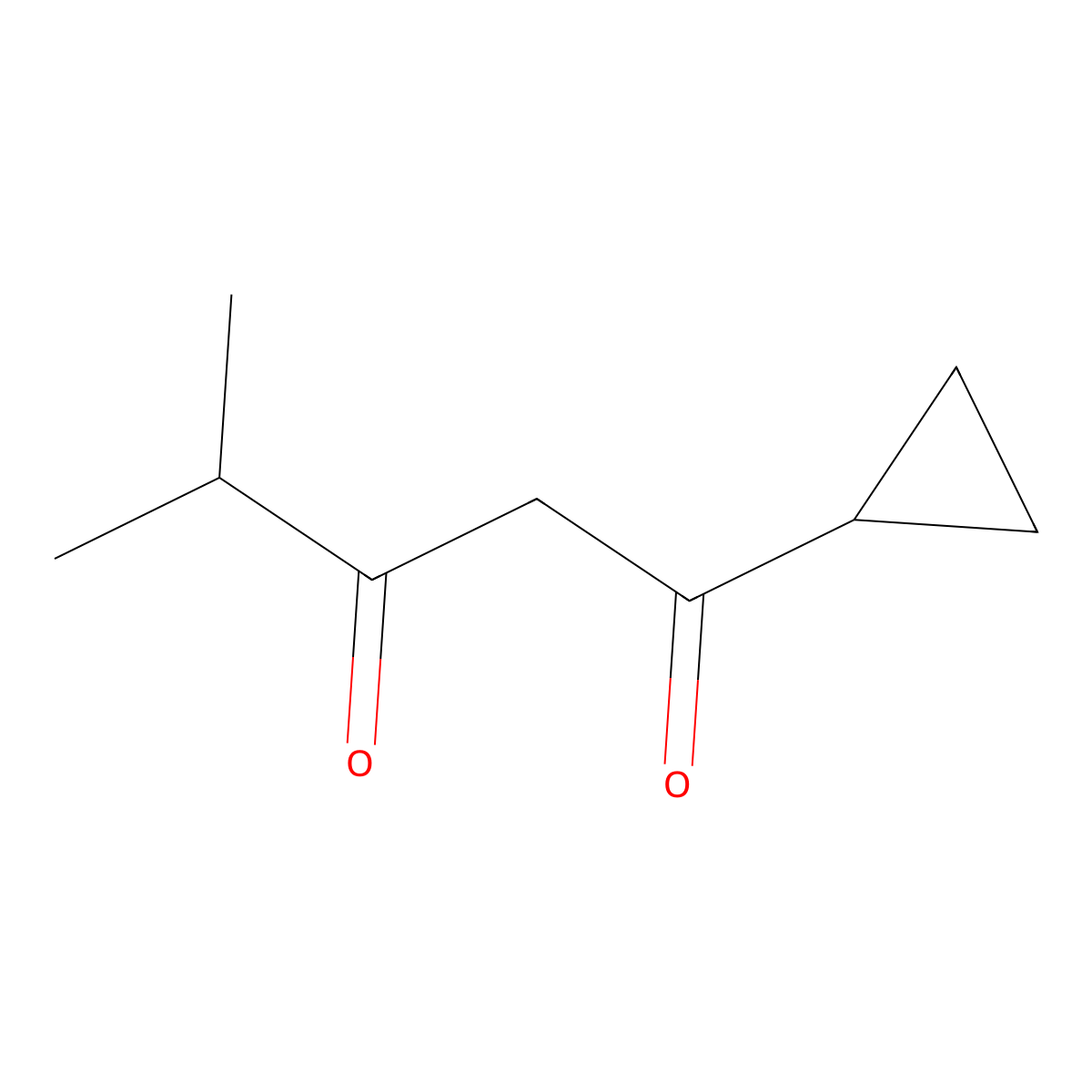 1-Cyclopropyl-4-methylpentane-1,3-dione molecular structure, CAS 30923-63-8