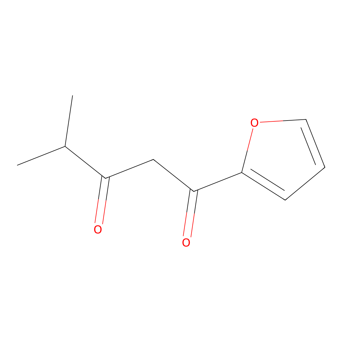 1-(Furan-2-yl)-4-methylpentane-1,3-dione molecular structure, CAS 30923-66-1
