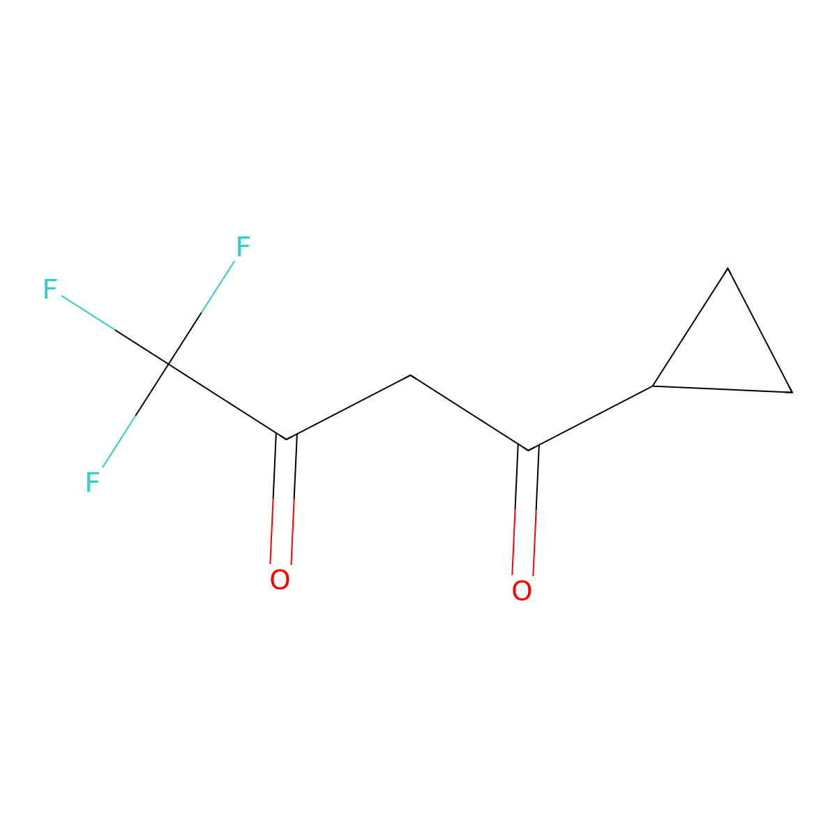 1-Cyclopropyl-4,4,4-trifluorobutane-1,3-dione molecular structure, CAS 30923-69-4