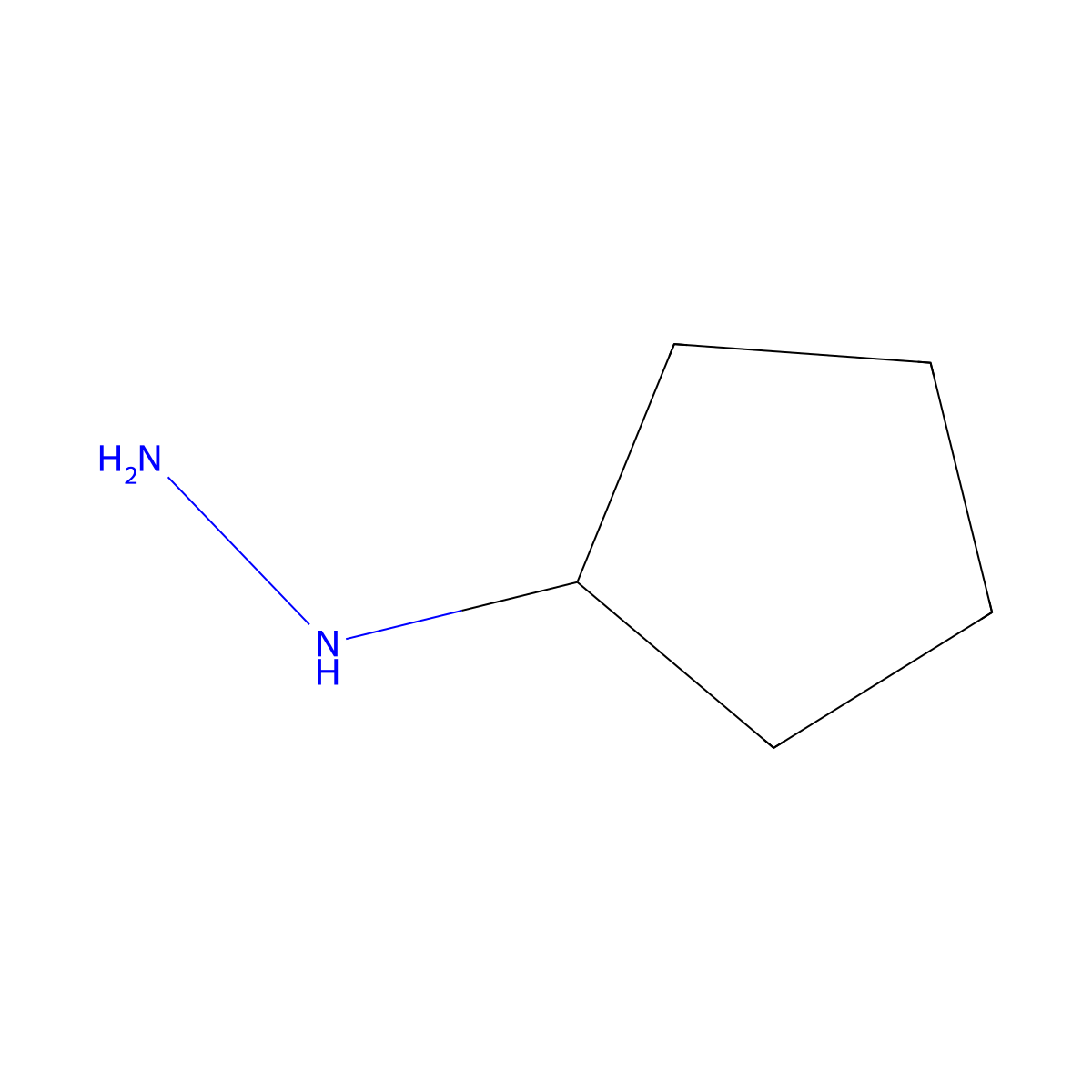 Cyclopentylhydrazine molecular structure, CAS 30923-92-3