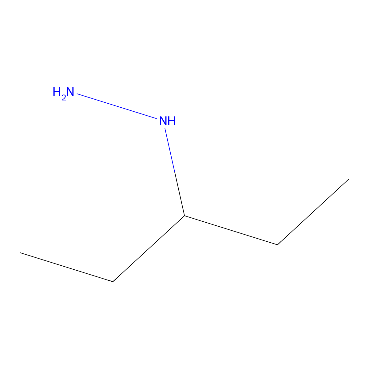 Pentan-3-ylhydrazine molecular structure, CAS 30924-29-9