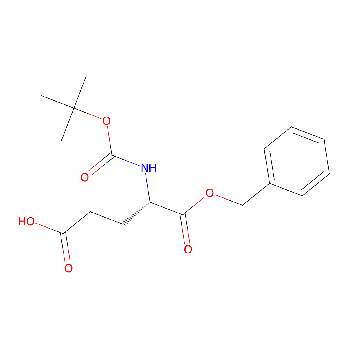 1-(Phenylmethyl) hydrogen N-((1,1-dimethylethoxy)carbonyl)-L-glutamate molecular structure, CAS 30924-93-7