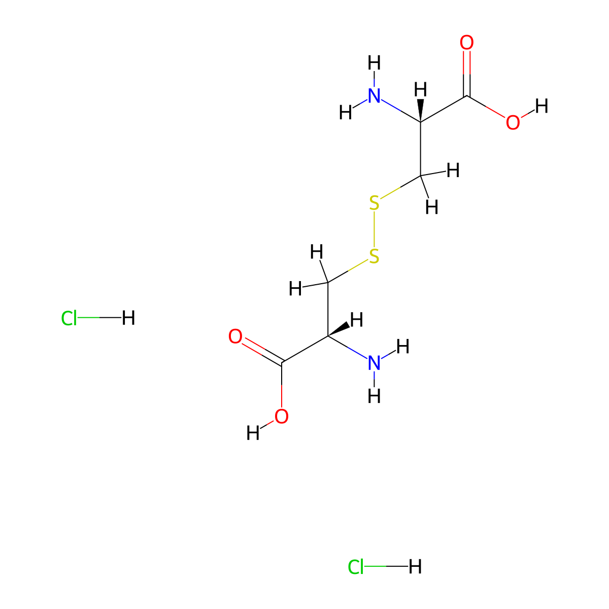 Cystine dihydrochloride molecular structure, CAS 30925-07-6