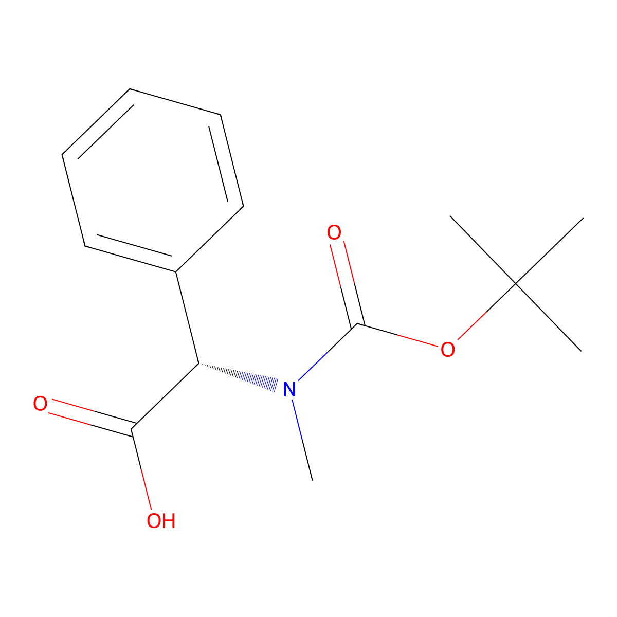 N-alpha-(t-Butyloxycarbonyl)-N-alpha-methyl-L-phenylglycine molecular structure, CAS 30925-11-2