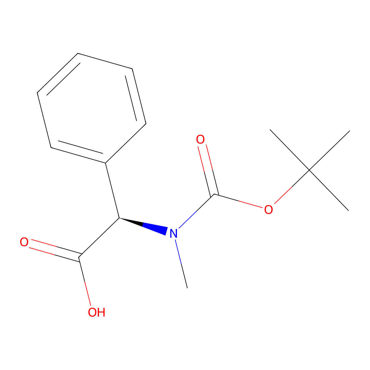 Boc-d-n-me-phg-oh molecular structure, CAS 30925-12-3