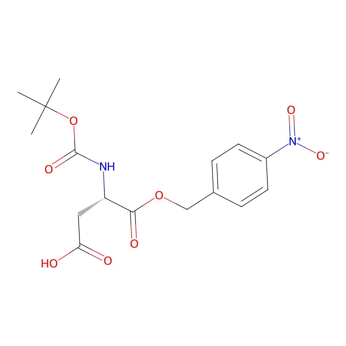 (S)-3-(Boc-amino)-4-[(4-nitrobenzyl)oxy]-4-oxobutanoic Acid molecular structure, CAS 30925-19-0