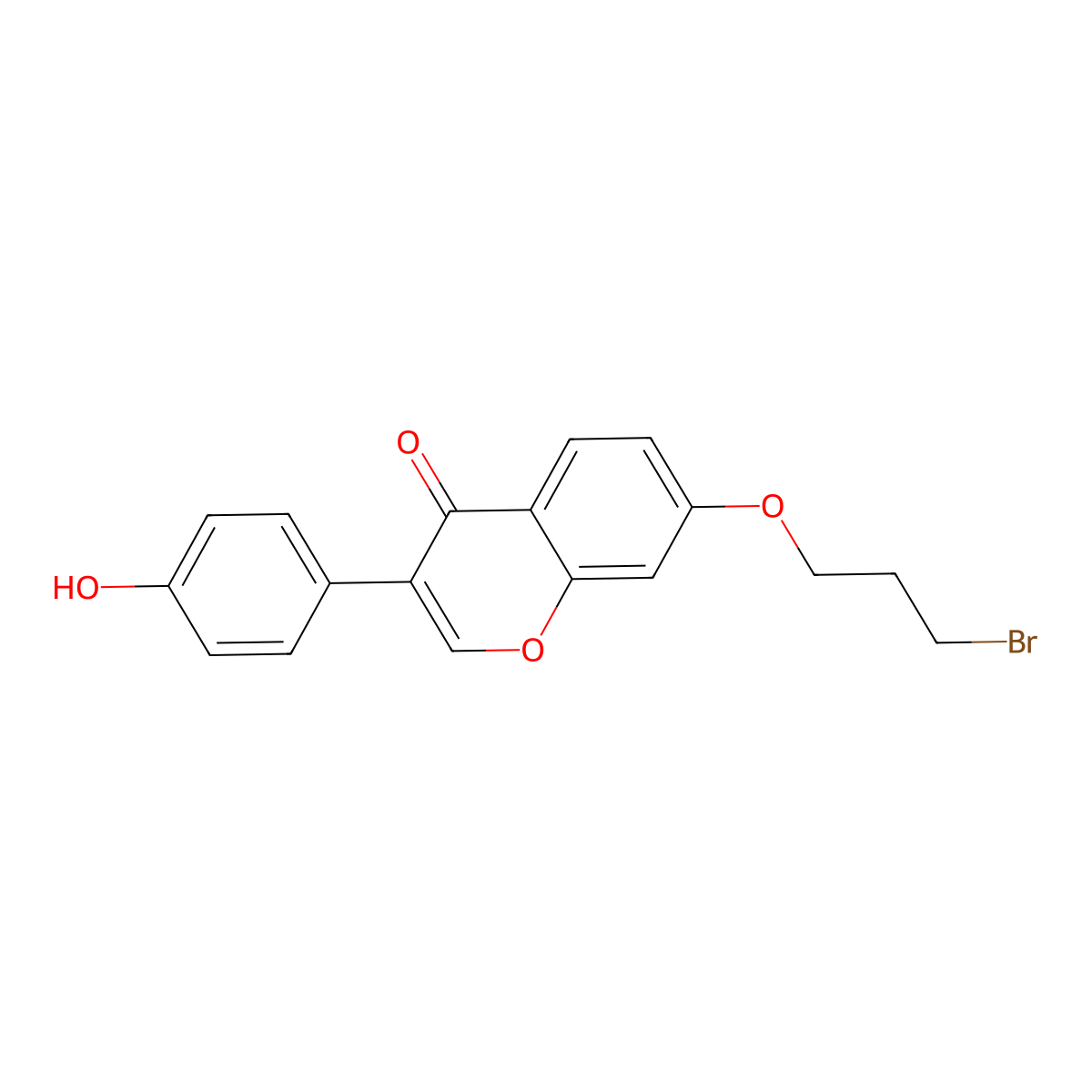 7-O-w-Bromopropyldaidzein molecular structure, CAS 309252-38-8